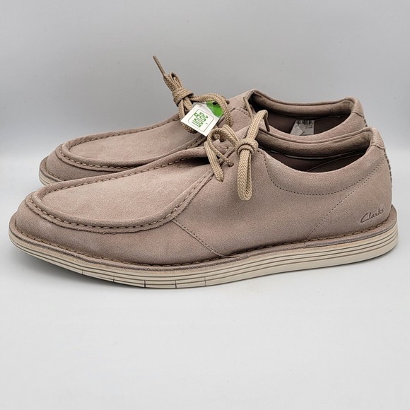 Clarks Other - Clarks Forge Run Stone Suede 15522 Comfort Office Moc Sneakers Shoes Men's 12 M